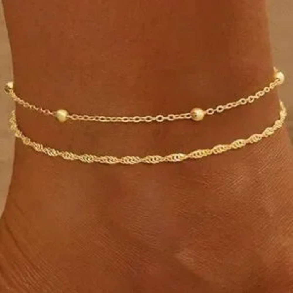 NEW?14k Gold Plated Anklet Chain Bracelet